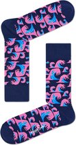 Happy Socks Wave Sokken - Blauw/Roze - Maat 41-46