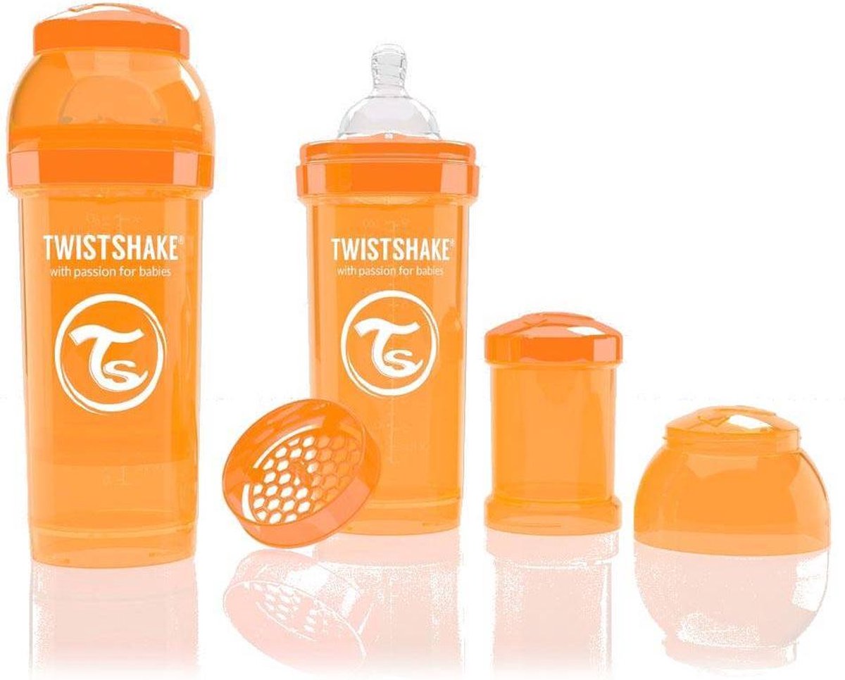 Goedkoopste Twistshake Anti-colic babyfles - Orange 180ml