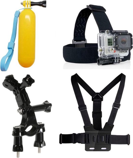 Kit d'accessoires 4 en 1 SÉRIE PRO avec ceinture thoracique, serre-tête  pour GoPro /