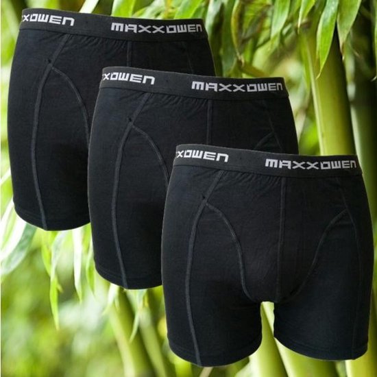 Maxx Owen Bambou | Caleçon homme | taille L. | Noir | 3 paquet