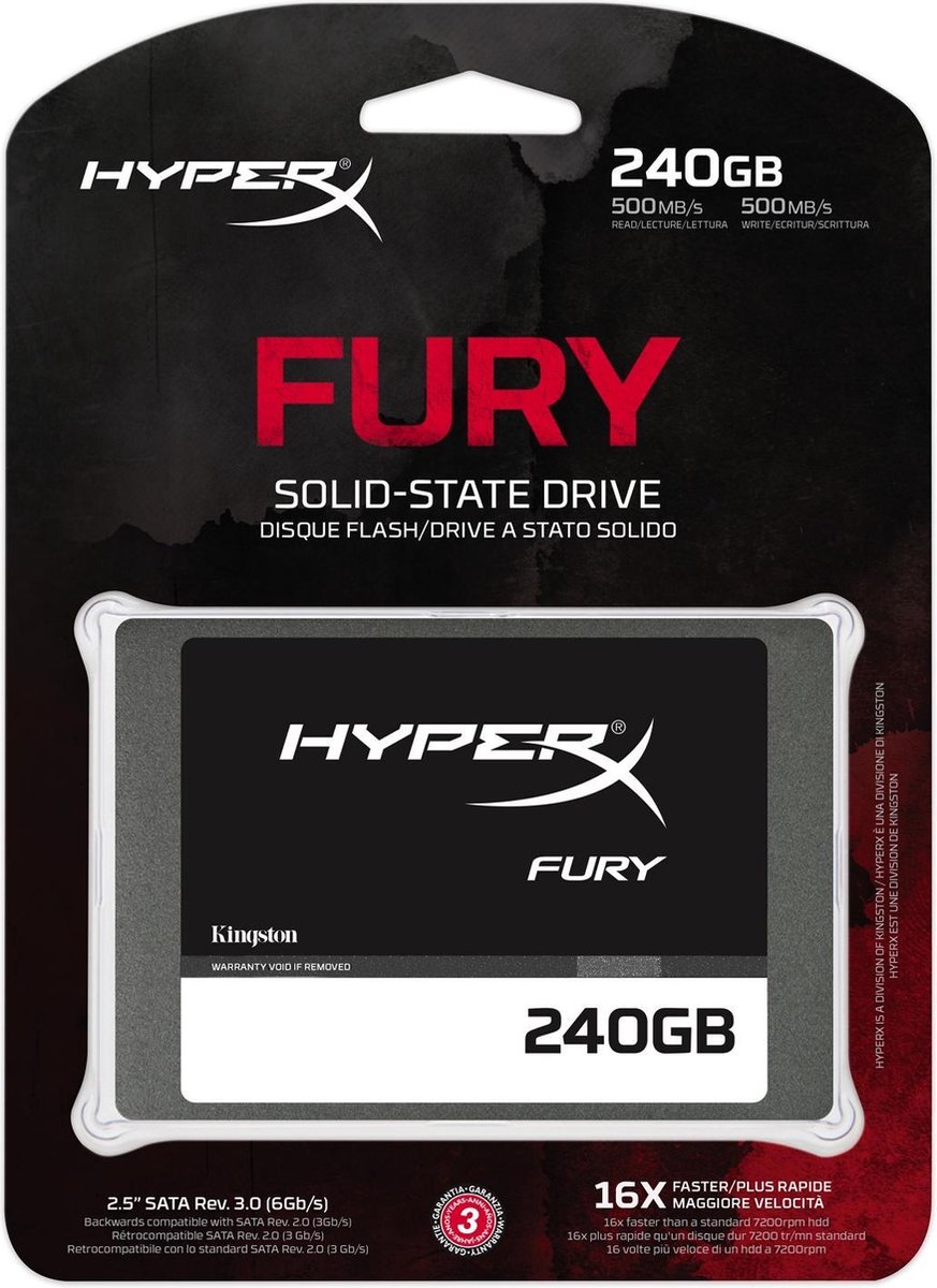 Kingston HyperX FURY SSD - 240GB | bol
