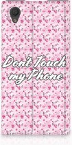 Standcase Hoesje Sony Xperia L1 Flowers Pink DTMP
