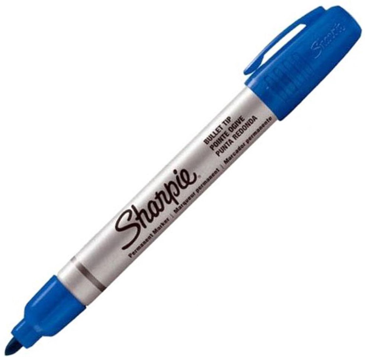 Sharpie Blauwe Permanente Marker - Schrijfbreedte 1,5 - 3mm met kogelpunt - Geschikt voor het markeren van karton, fotopapier, hout, metaal, folie, steen, plastic, leer en meer