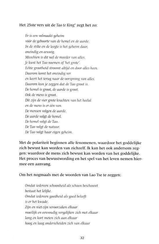 Page d'un livre avec une citation du Tao Te King et du texte sur la polarité.