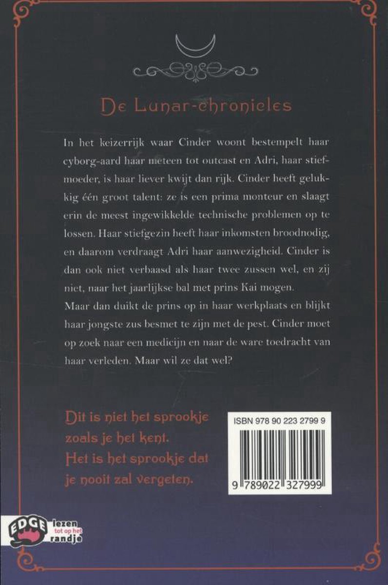 Boekomslag met tekst: 'Dit is niet het sprookje zoals je het kent. Het is het sprookje dat je nooit zult vergeten.'
