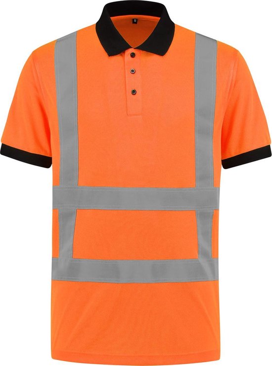 EM Traffic Poloshirt High Visibility RWS Fluor Oranje - Maat L