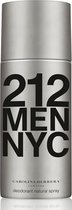 MULTI BUNDEL 3 stuks Carolina Herrera 212 Men Deodorant Spray 150ml