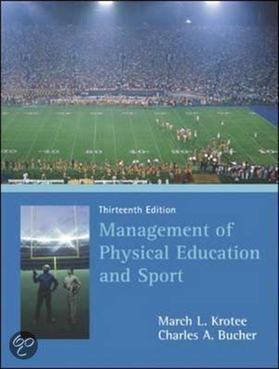 Management Of Physical Education And Sport 9780072972924 Charles A