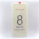 Hoesje voor Samsung Galaxy Note 8 - Dual TPU Case - 360 Graden Cover - 2 in 1 Cases ( Voor en Achter) Transparant