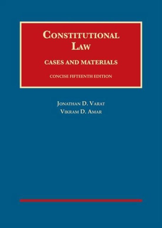 Constitutional Law, Cases and Materials 9781634603263 Jonathan D. Varat Boeken