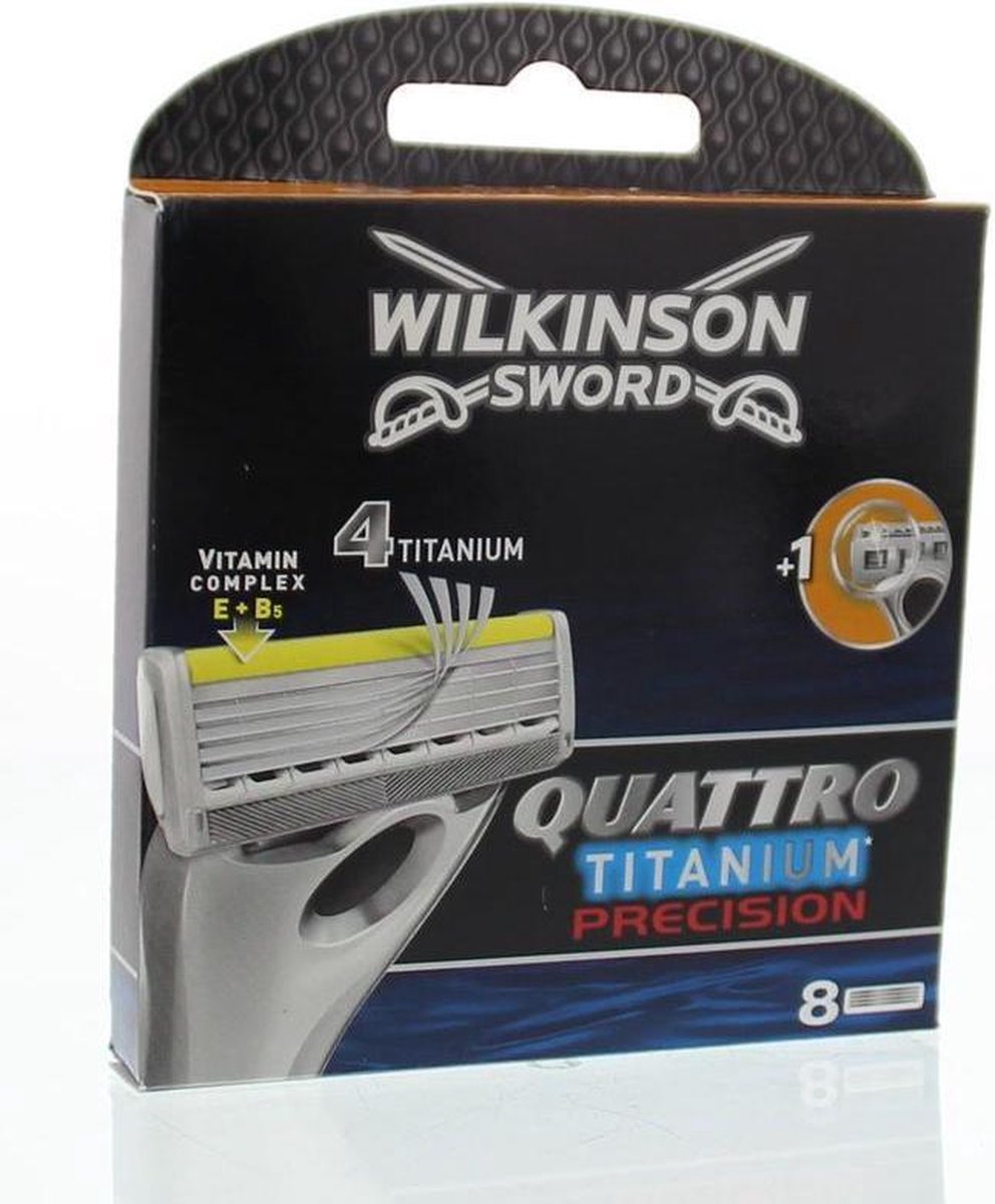 Wilkinson Sword Quattro Titanium Precision - 8 pièces - Lames de rasoir |  bol.com