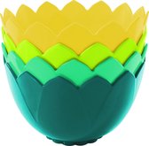 Zak!Designs Lotus Serveerschaaltjes - Set van 4 Stuks - Ø 13 cm - Assorti