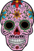 HW - Badlaken Pink Mexican Skull - 150x75cm