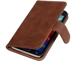 Hout Design Bruin Samsung Galaxy S5 (Plus) Book Wallet Case