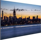 Wanddecoratie Metaal - Aluminium Schilderij Industrieel - New York - Skyline - Amerika - 120x80 cm - Dibond - Foto op aluminium - Industriële muurdecoratie - Voor de woonkamer/slaapkamer