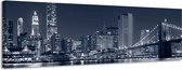 Manhattan - Canvas Schilderij Panorama 158 x 46 cm