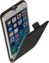 Lelycase Eco Leather Flip Case Hoesje Apple iPhone 6 Plus Zwart