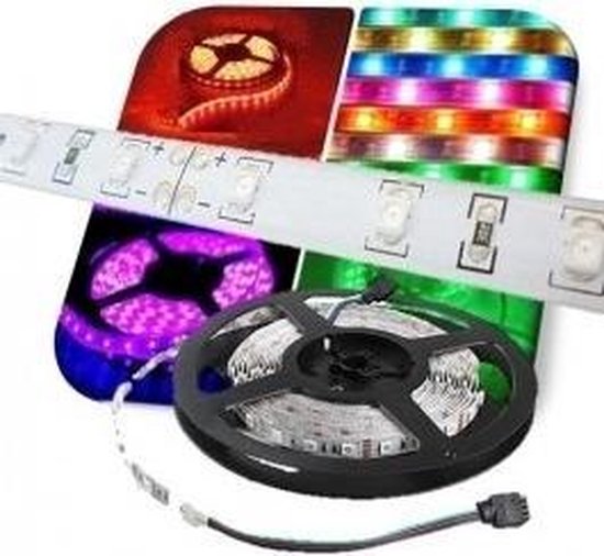 5 meter - RGB/W - LED strip - Koud Wit - 12 volt - Dimbaar