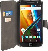 HC Bookcase Flip case Wallet Telefoonhoesje - Motorola Moto G4 / G4 Plus Zwart