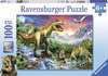 Ravensburger puzzel Bij de dinosaurussen - Legpuzzel - 100 stukjes