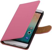 Mobieletelefoonhoesje.nl - Huawei Honor 7i Hoesje Effen Bookstyle Roze