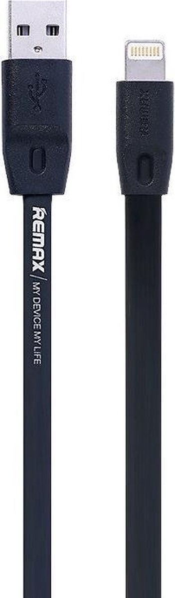 Remax RCFSL1MB 1m USB A Lightning Zwart mobiele telefoonkabel