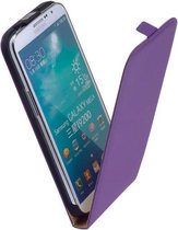 HC Leder Flip case case Telefoonhoesje - Samsung Galaxy Mega 6.3 Paars