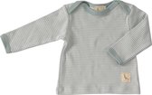 Pigeon Organics | T-shirt dunne Streep Turquoise-0-5 maanden