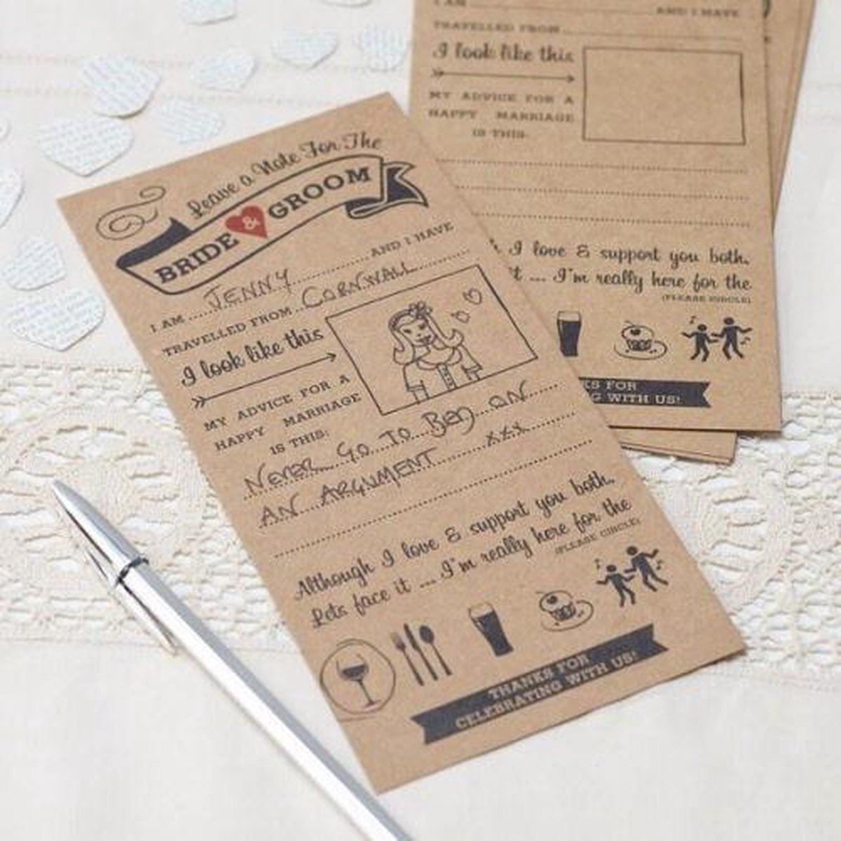 Alternatief gastenboek huwelijk- Advieskaartjes Vintage | bol