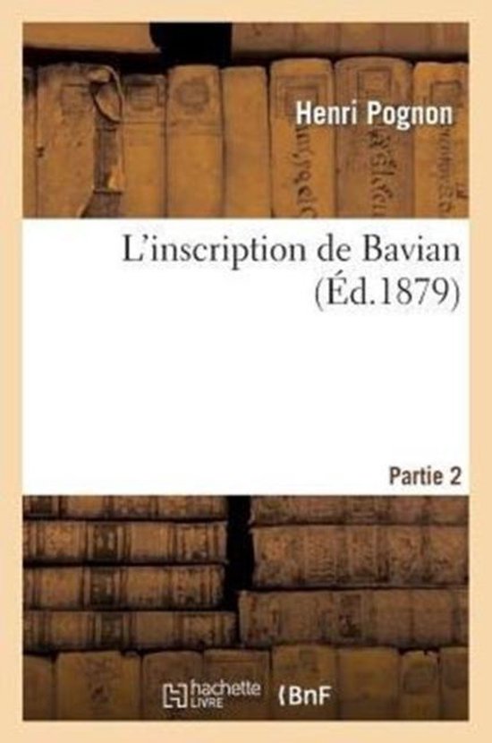 Inscription Bavian | 9782013443814 | Henri Pognon | Boeken | bol