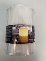 3 led wax candle