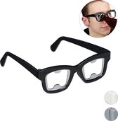 relaxdays flesopener bril - feestbril - party bril - carnaval - bieropener - nerd bril zwart