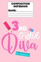 Composition Notebook 3rd Grade Diva