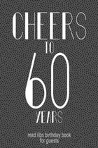 CHEERS TO 60 YEARS Mad Libs Birthday Book For Guests