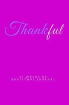 Thankful 52 Weeks Of Gratitude Journal: Daily Notebook For Women To Write Things They Are Grateful For With Prompts and Inspirational Quotes (pink)