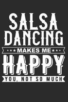 Salsa Dancing Makes Me Happy: 115 Blank Ruled Lined Pages Notes Journal