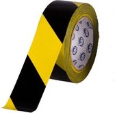 Zelfklevende hoogwaardige markeringstape  - geel/zwart 48mm x 33m