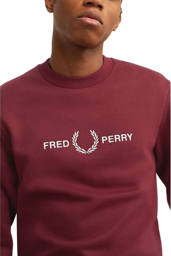 peper Productie Succesvol Fred Perry - Graphic Sweatshirt - Herentrui - M - Rood | bol.com