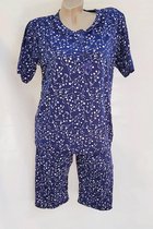 Dames pyjama set met 3 kwart broek M 36-38 donkerblauw