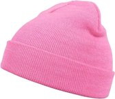 MSTRDS - Beanie Basic Flap neonpink one size Beanie Muts - Roze
