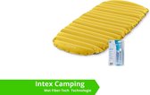 Intex luchtbed camper - 1 persoons - 183 x 76 x 10 cm - geel (incl. Reparatiekit)