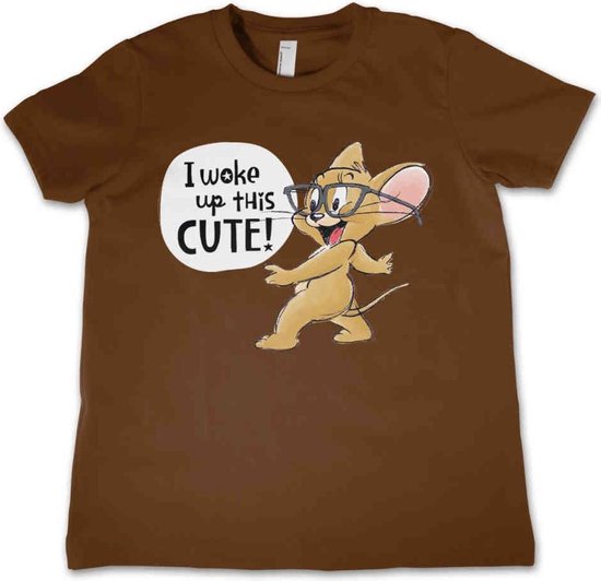 Tom And Jerry Kinder Tshirt -Kids tm 6 jaar- Jerry - I Woke Up This Cute Bruin