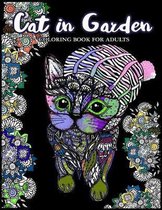 Cat in Garden Coloring Book For Adults: Cats with their hats and Floral in the Garden Theme