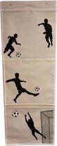 Wandorganizer Voetbal - Beige / Zwart - 36.5 x 97 cm - Rechthoek - Kinderkamer