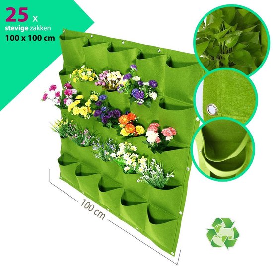 Easydeko Vegetation Grove Plantenwand 100x100 Cm - Kunstheg Jungle Met Ondoorzichtige Achterkant