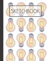 Lightbulbs pattern Sketchbook: Brilliant ideas 200 Page Sketchbook