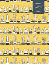 Wide Ruled Notes 110 Pages: Cactus Notebook for Kids, Teens and Students - Succulent Llama Pattern