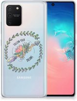 Siliconen Back Cover Geschikt voor Geschikt voor Samsung Galaxy S10 Lite Hoesje Doorzichtig Boho Dreams