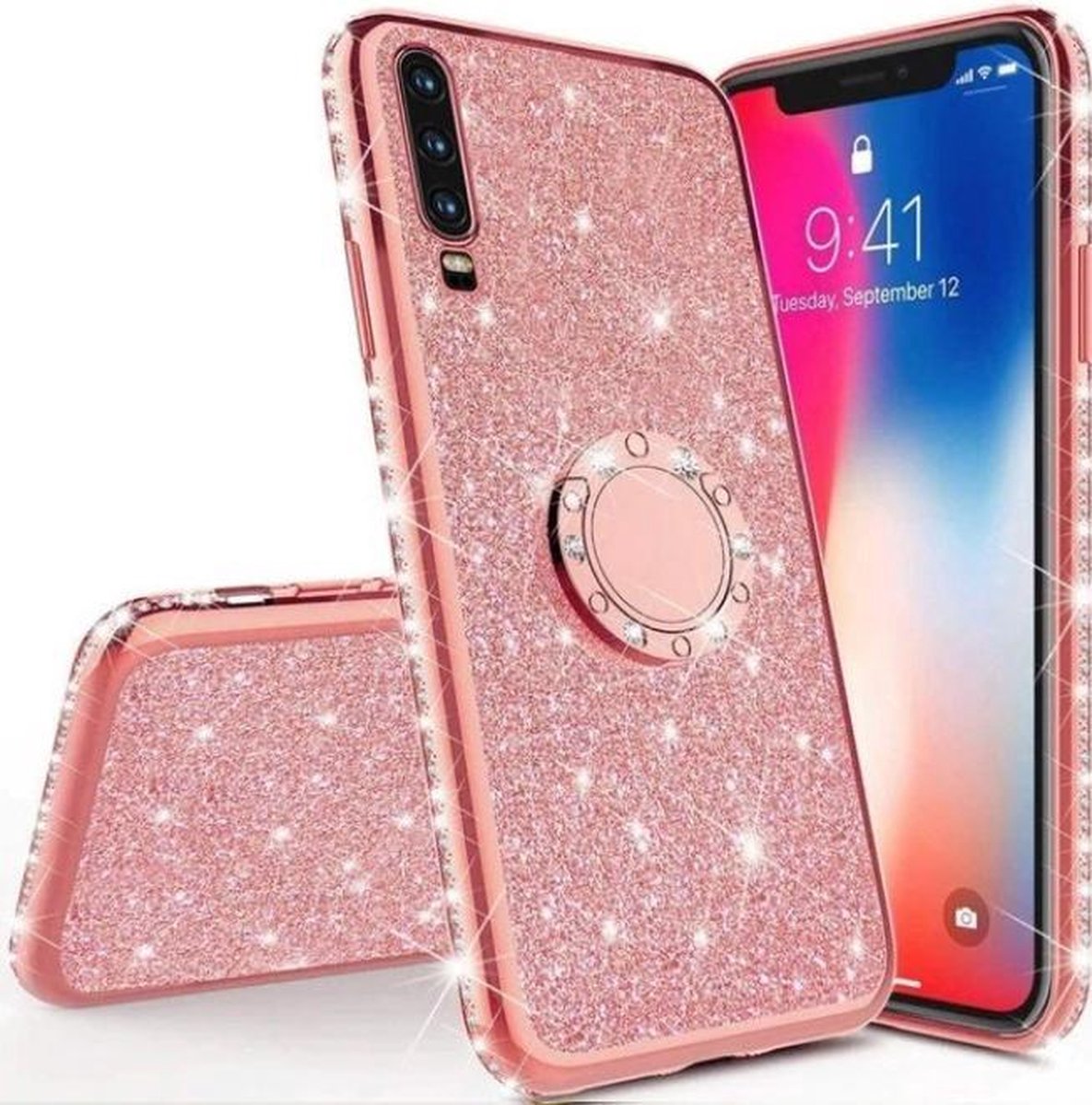 Samsung Galaxy A71 Back Cover Telefoonhoesje Glitter met