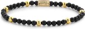 Rebel & Rose More Balls Than Most Black Panther - 4mm - yellow gold plated RR-40043-G-16,5 cm